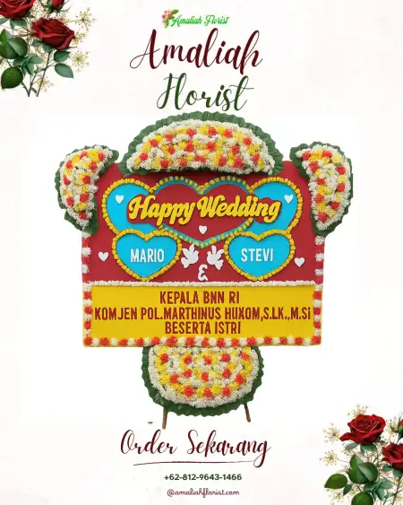 Papan Bunga Pernikahan Duren Seribu